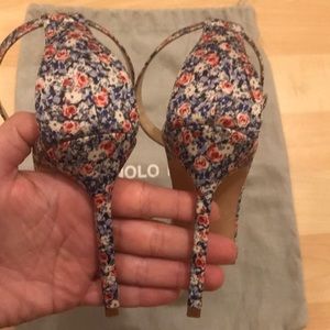 Sandales Manolo Blahnik Eufidabo Chaos - Or à Paillettes Cristal - Taille 40,5/41